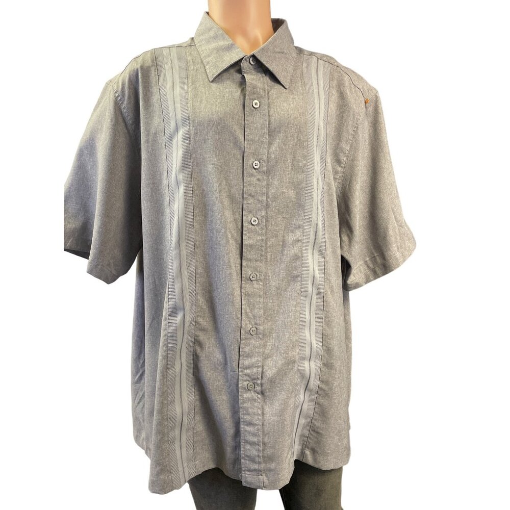 Haggar Men's Gray Short Sleeve Button up Shirt Size 3X SKU 2560